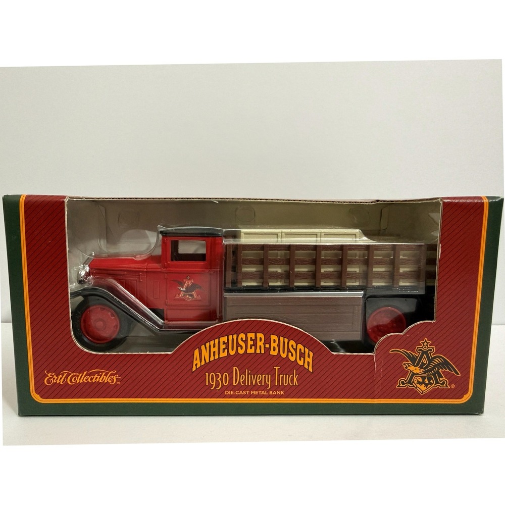 Vintage 1995 ERTL‎ Anheuser Busch 1930 Delivery Truck Die Cast Bank Boxed